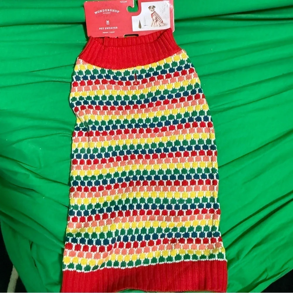 NEW Wondershop Multicolor Dog Sweater Size Medium